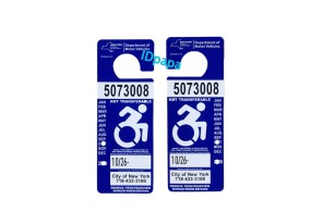 New York Fake Handicap Placard